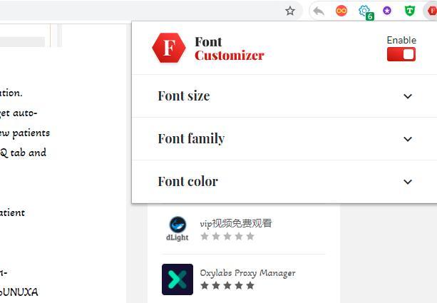 电脑版浏览器字体修改工具Font Customizer插件v1.3.9 最新版下载